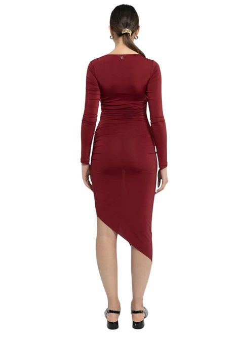 Abito asimmetrico in jersey lucido VALENTINA RIO | Abiti | V1799/01575